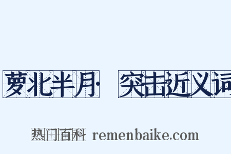 萝北半月·突击近义词是什么意思的图片